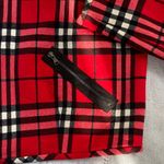 Cartise Red and Black Tartan Cropped Jacket with Zipper Size 4 Photo 2