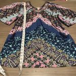 Flying Tomato Abstract Multicolor Print Bell Sleeve V Neck Dress Size S Photo 6