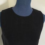 Elodie Black Scalloped Hem Linen Blend Tank Top Photo 2