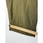 Joie  Linen Blend Pants Women S Olive Green Wide Leg Cropped Beachy Coastal Photo 7