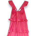 Boohoo size 8 pink maternity frill tie midi maxi dress Photo 7
