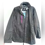 NWT MPG Daisy Rain Trench Coat Small Gray Photo 1