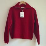 Everlane The Half-Zip Sweater in Luxe Merino in Berry Red, Size X-Small Photo 5