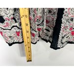 Angie Boho Tunic Dress S Black Pink Paisley Print Festival Ethnic Hippie Fairy Photo 3