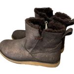EMU Australia  Booties Sherpa Lined Size 8 Brown Shimmer Zip Up Photo 1