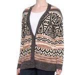 Lucky Brand  Jacquard Boyfriend Cardigan Small Western Boho Fall Sweater Photo 14