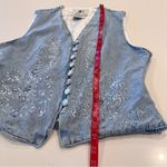 Rafaella  Vintage Denim Embroidered Vest Size Large Photo 6
