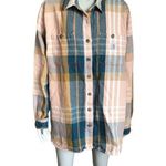 Carhartt Pink, Blue and Brown Striped Button Up Top Photo 1