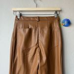 NEW Cultnaked Killa Choco Brown Vegan Faux Leather High‎ Rise Straight Pants XS Photo 11