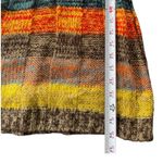 Ultra Flirt Vtg Y2K Soft Chunky Knit Striped Multicolor Patch Pockets Sweater Size XS Boho Photo 8