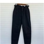 SheIn  Black High Rise paperbag Jeans size M Photo 2