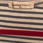 Newbury Kustom  Navy and White striped blouse Photo 4