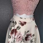 Windsor  Women’s Cut Out Pink Lace Floral High Low Dress size Medium Photo 4