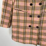Nasty Gal Blazer Dress Size 8 Plaid Decisions Menswear Style Pink Yellow Button Photo 7