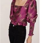 Peter Som Floral Print Square Neckline Crop Top Size 6 Photo 3