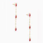 Kate Spade  Ladybug Linear Earrings NWT Gold & Red Photo 2