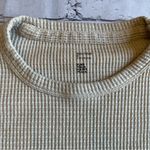 Gilly Hicks  Long Sleeve Top Waffle Knit Crew Neck Small Neutral T-shirt EUC Photo 7