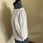 ZARA  Womens White 100% Linen Short Sleeve Top Sz S Photo 4