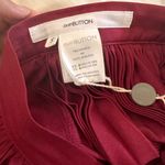 NWT Pushbutton crimson/burgundy color pleated skirt/S Photo 2