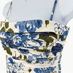 Reformation  Orion Floral Organic Cotton Camisole Top | Sz 6 | White & Blue Photo 10
