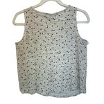 Willi Smith Size S Heather Gray 100% Linen Star Print Tank Top Sleeveless Jersey Photo 4