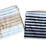 Old Navy  Lot Bundle of 2 Neutral Striped Fleece Infinity Scarves Neck Warmer Photo 0