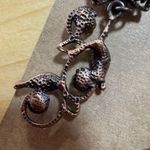 Betsey Johnson Vintage  Floral Crystal Drop Earrings - Pink and Green Photo 1