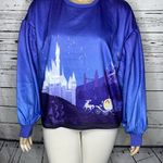 Disney Her Universe Sz 2X Cinderella Princess Castle Puff Sleeve Sweatshirt Top Photo 1