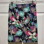 J.Crew Floral Printed Stretch Cotton Sateen Pencil Skirt Photo 2