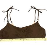 J.Crew O-ring tie-shoulder padded bikini top classic brown Size 2X NEW Photo 5