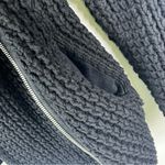 Gap Classic Black 100% Cotton Full Zipper Crochet Knit Long Sleeves Jacket Small Photo 5