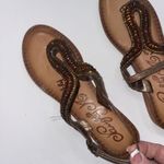 Naughty Monkey Boho Gypsy Embellished Stylish Jaded Gold Beaded Sandals 9.5 Photo 4