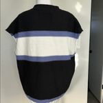 We The Free  Free People Tommi Striped Sweater Vest Black White Purple M Photo 7