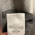 EXPRESS Colorblock Mockneck rib knit sweater long sleeve 100% cotton Grey Sz S Photo 5