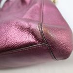 Coach  Hallie Pebble Leather Shoulder Bag Metallic Berry F80271 Hobo Redefined Photo 4