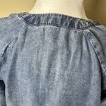 Liverpool Lyocell Denim Chambray V Neck Balloon Sleeve Blouse Top Shirt- size XS Photo 6