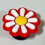 Crocs Red Daisy Flower Floral Shoes Shoe Charm Jibbitz 🌹✨ Photo 1