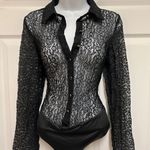 ZARA BLACK LACE BODYSUIT Photo 2