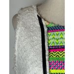 Milly Dress Women 6 White Tweed Embroidered Geometric Trim Aztec Mini Luxury Photo 6