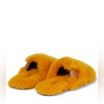 Loewe  Anagram-debossed Shearling Slippers - Yellow Size 37 Photo 2