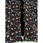 Fall School Cottage Core Floral Navy Mini Dress Orange 3/4 Sleeve Women’s 6 BOHO Blue Photo 6