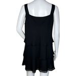 Ursula Of Switzerland Shirt Womens 8‎ Black Square Neck Tiered Ruffle Vintage Photo 4