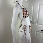 Zaful  Halter Bikini for Women Triangle Bikini Sets Tie Side High Cut Size 10. Photo 4