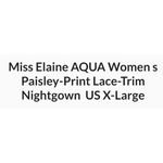 Brand New Miss Elaine Women's Size XL Aqua Paisley Print Lace Trim Nightgown Blue Photo 7