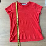 Vintage Ribbed T Shirt Crochet Detail Basic Editions Sz M Red 100% Cotton Indie Size M Photo 11