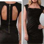 Black Halo  | Black Zippered Open Back Cocktail Formal Party Dress Size 0 Photo 1