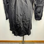 Chaser Women's Small Fit Flare Mini Dress Black Satin Twist Front Detail V Back Photo 6