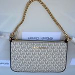 Michael Kors Bright White Crossbody Zip Pouchette Medium Bag Photo 7