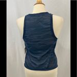 DYI  Define Your Inspiration Tap Back Tank Top in Chambray Camo (Semi Sheer Mesh) Photo 3