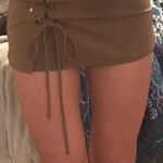 These Three Boutique Brown Side Lace Up Skirt Photo 0